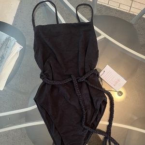 Something Navy NWT Black One-Piece Swimsuit